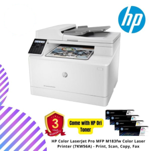 HP Color LaserJet Pro MFP M183fw Color Laser Printer (7KW56A) - Print, Scan, Copy, Fax