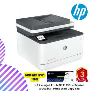 HP LaserJet Pro MFP 3103fdw Printer (3G632A) - Print Scan Copy Fax