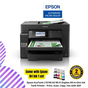 Epson EcoTank L15150 A3 Wi-Fi Duplex All-in-One Ink Tank Printer - Print, Scan, Copy, Fax with ADF