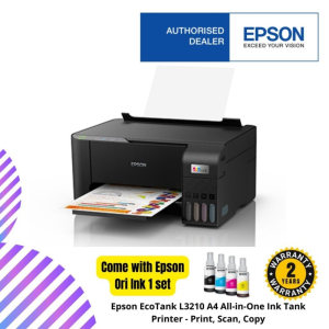 Epson EcoTank L3210 A4 All-in-One Ink Tank Printer - Print, Scan, Copy