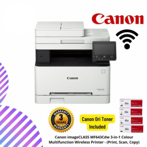 Canon imageCLASS MF643Cdw 3-in-1 Colour Multifunction Wireless Printer - (Print, Scan, Copy)