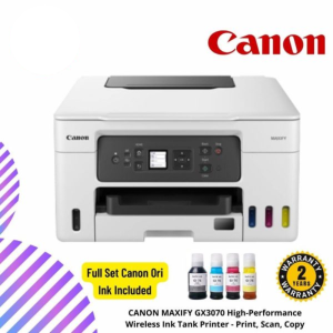 CANON MAXIFY GX3070 High-Performance Wireless Ink Tank Printer - Print, Scan, Copy