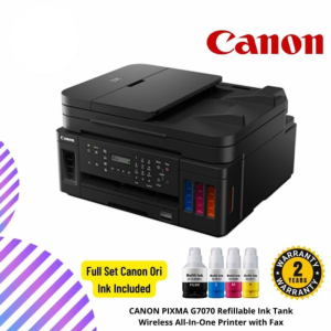 CANON PIXMA G7070 Refillable Ink Tank Wireless All-In-One Printer with Fax