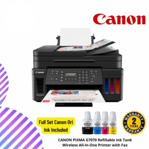 CANON PIXMA G7070 Refillable Ink Tank Wireless All-In-One Printer with Fax