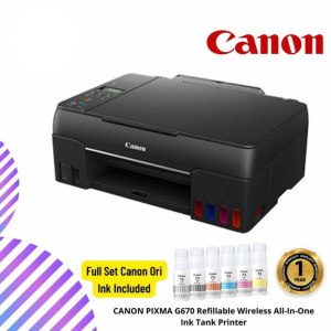 CANON PIXMA G670 Refillable Wireless All-In-One Ink Tank Printer