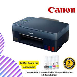 Canon PIXMA G3060 Refillable Wireless All-In-One Ink Tank Printer