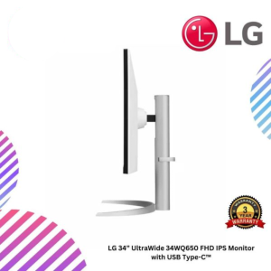 LG 34” UltraWide 34WQ650 FHD IPS Monitor with USB Type-C™