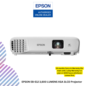 EPSON EB-E12 3,600 LUMENS XGA 3LCD Projector