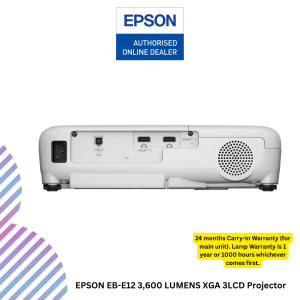 EPSON EB-E12 3,600 LUMENS XGA 3LCD Projector