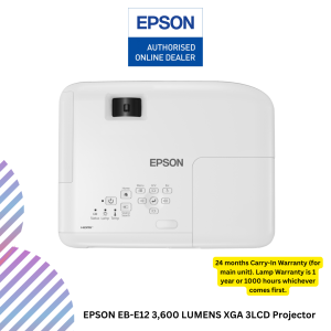 EPSON EB-E12 3,600 LUMENS XGA 3LCD Projector