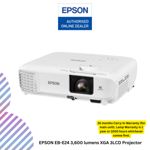 inc (40) EPSON EB-E24 3,600 lumens XGA 3LCD Projector