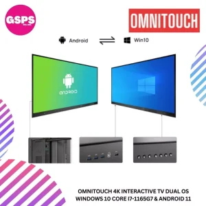 OMNITOUCH 4K Interactive TV dual OS Windows 10 Core i7-1165G7 & Android 11 65''/86''