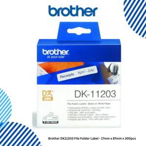 Brother DK11203 File Folder Label - 17mm x 87mm x 300pcs