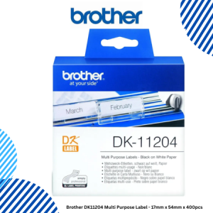 Brother DK11204 Multi Purpose Label - 17mm x 54mm x 400pcs