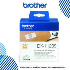 Brother DK11209 Small Address Label - 29mm x 62mm x 800pcs