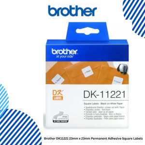 Brother DK11221 23mm x 23mm Permanent Adhesive Square Labels