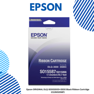 Epson ORIGINAL DLQ-3000/3000+/3500 Black Ribbon Cartridge  (C13S015587)
