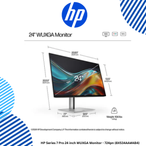 HP Series 7 Pro 24 inch WUXGA Monitor - 724pn (8X534AA#AB4)