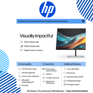HP Series 7 Pro 23.8 inch FHD Monitor - 724pf (8X530AA#AB4)