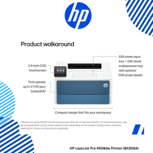 HP LaserJet Pro 4006dw Printer (8X3D6A)