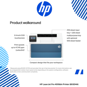 HP LaserJet Pro 4006dn Printer (8X3D4A)