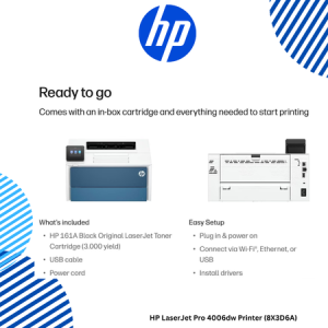 HP LaserJet Pro 4006dw Printer (8X3D6A)