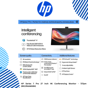 5 HP Series 7 Pro 27 inch 4K Conferencing Monitor - 727pm (8K135AA#AB4) HP Series 7 Pro 27 inch 4K Conferencing Monitor - 727pm (8K135AA#AB4)