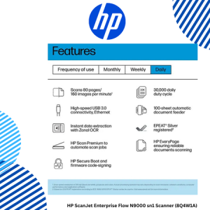 HP ScanJet Enterprise Flow N9000 sn1 Scanner (8Q4W1A)