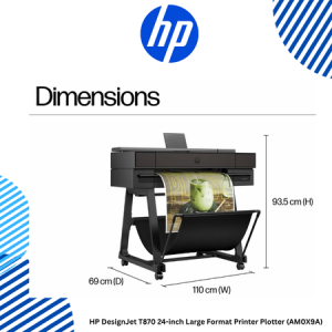 8 HP DesignJet T870 24-inch Large Format Printer Plotter (AM0X9A) HP DesignJet T870 24-inch Large Format Printer Plotter (AM0X9A)