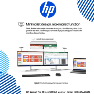HP Series 7 Pro 24 inch WUXGA Monitor - 724pn (8X534AA#AB4)