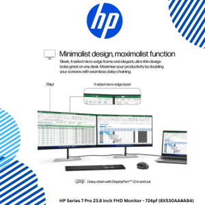 HP Series 7 Pro 23.8 inch FHD Monitor - 724pf (8X530AA#AB4)