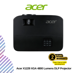 Acer X1229 XGA 4800 Lumens DLP Projector